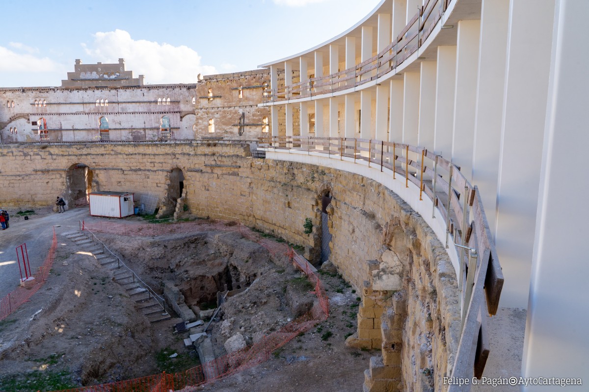 Finaliza la segunda de las tres fases del proyecto de excavacin y recuperacin del Anfiteatro Romano y Plaza de Toros de Cartagena