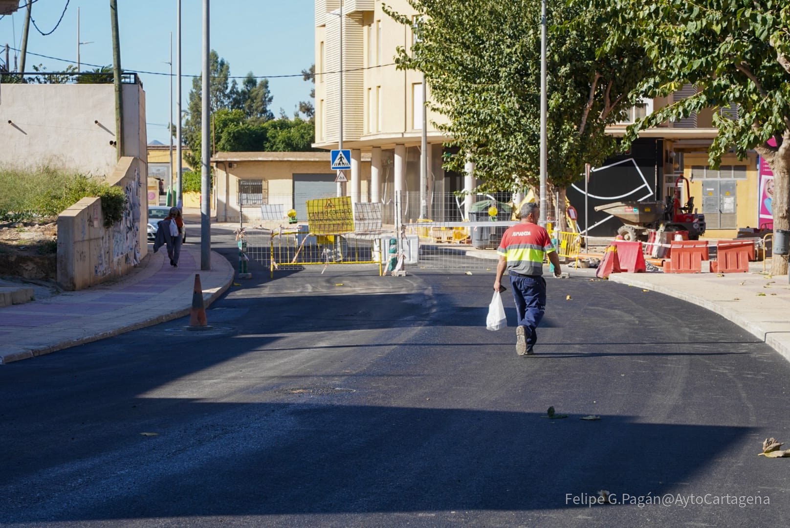 La calle Peronio se abre este viernes al trfico rodado al finalizar las obras del colector de pluviales