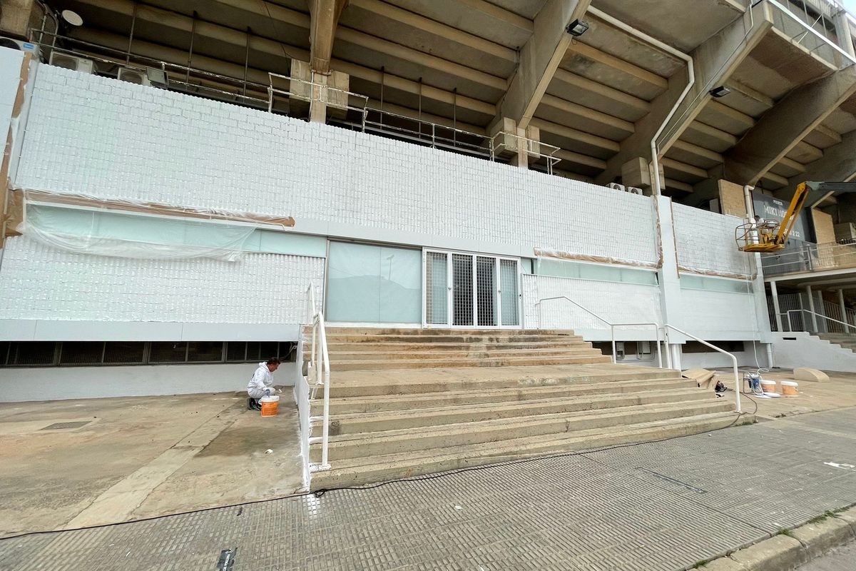 Trabajos en el Estadio Cartagonova