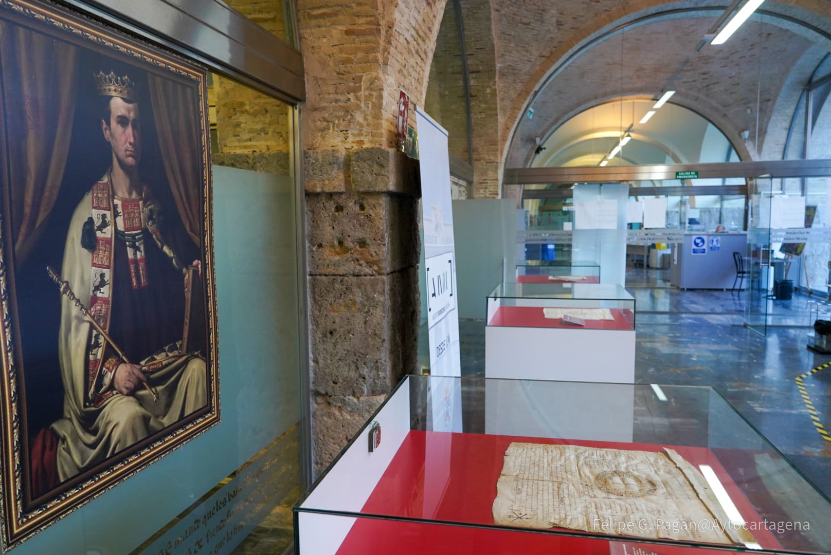 Imagen de archivo de la exposición 'Cartagena, ciudad castellana desde 1246', que fue expuesta en el Archivo municipal