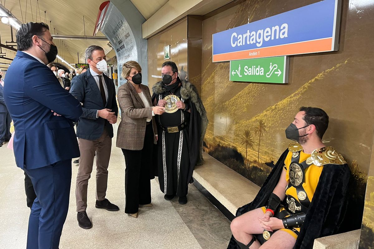 Presentación de la oferta turística de Cartagena en el Metro de Madrid durante FITUR