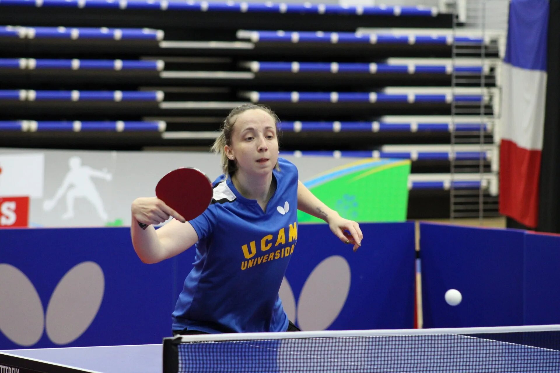 Dora Madarasz, jugadora del UCAM Cartagena de tenis de mesa femenino