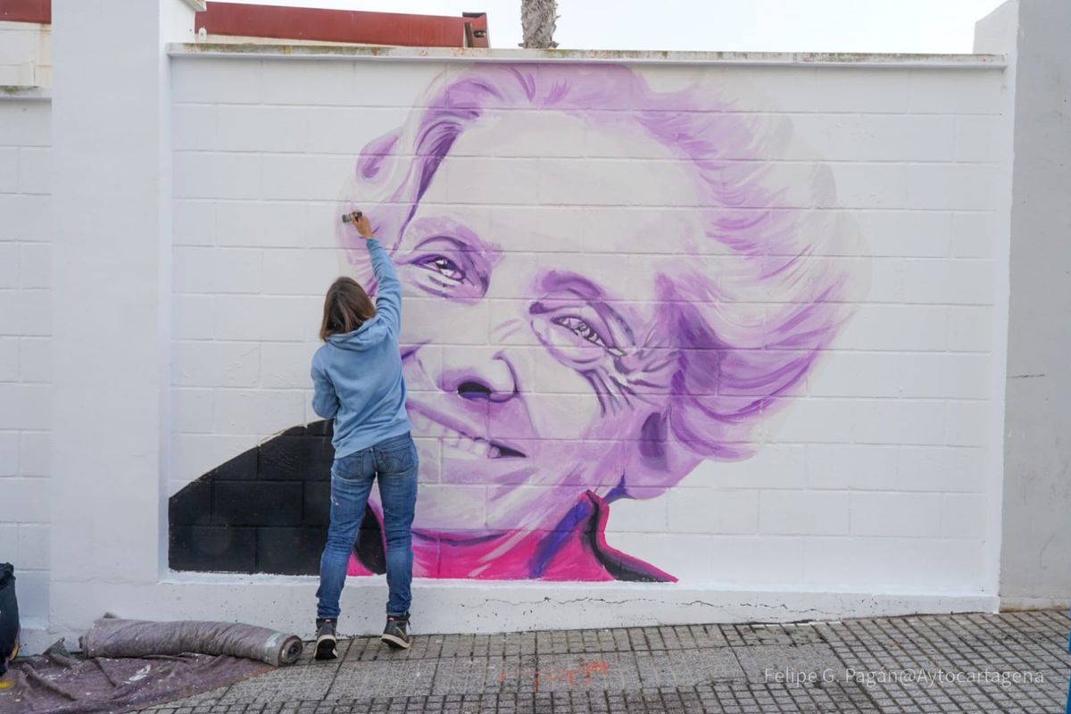 Mural de Sor Francisca Armendriz en homenaje a las mujeres cientficas