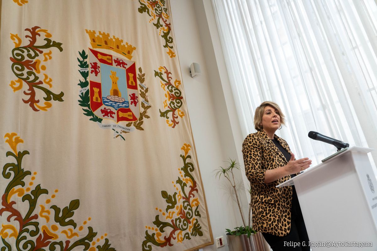 La alcaldesa, Noelia Arroyo, en sus declaraciones tras la reunin de la Junta de Gobierno Local