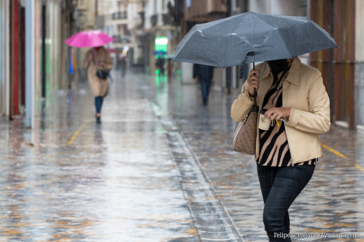 Imagen de lluvia en Cartagena