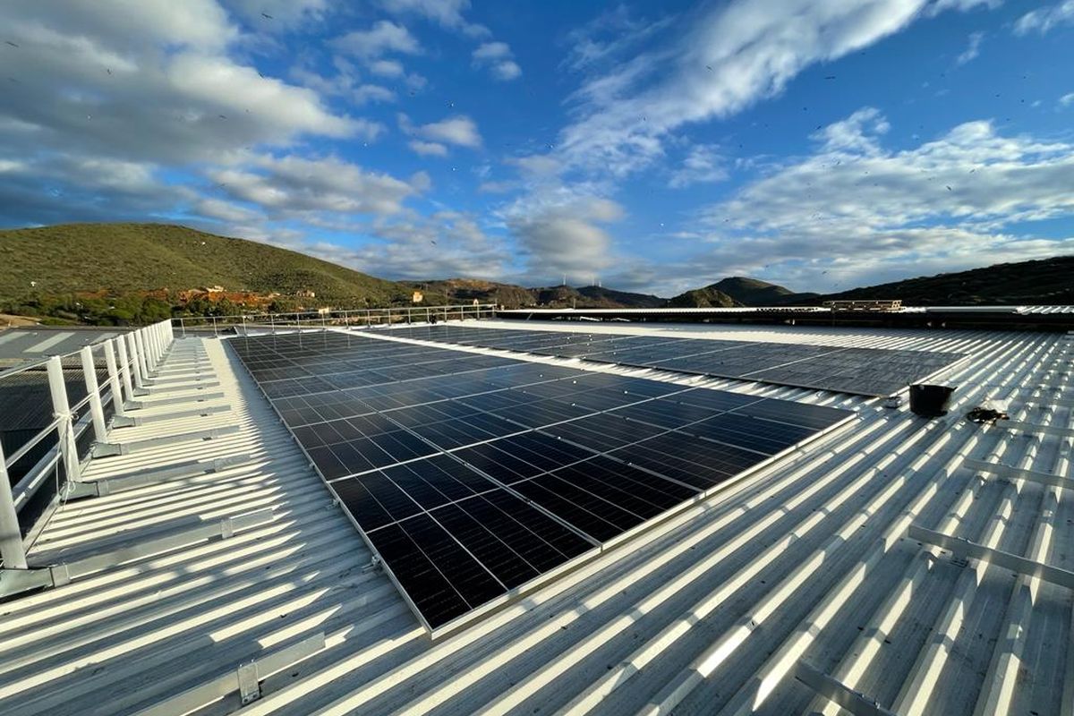 Placas fotovoltaicas de la planta de tratamiento de El gorguel