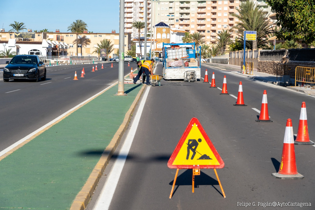 Imagen de archivo de obras en la Gran Va de La Manga