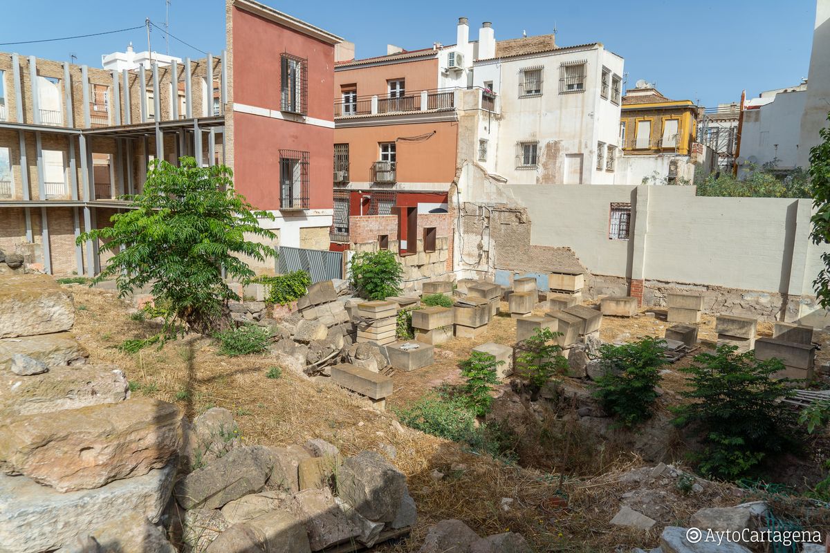 Espacio porticado del Teatro Romano en el que se llevar a cabo al segunda fase de recuperacin patrimonial del monumento