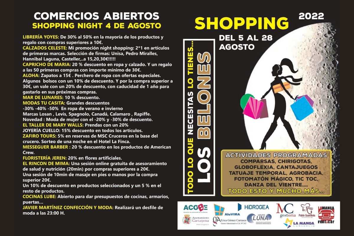 Los Belones organiza una noche de compras para incentivar el consumo local