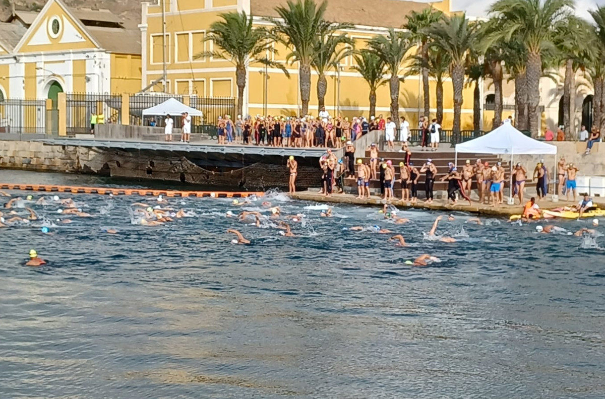 Campeonato de Espaa de Natacin en Aguas Abiertas en el puerto de Cartagena