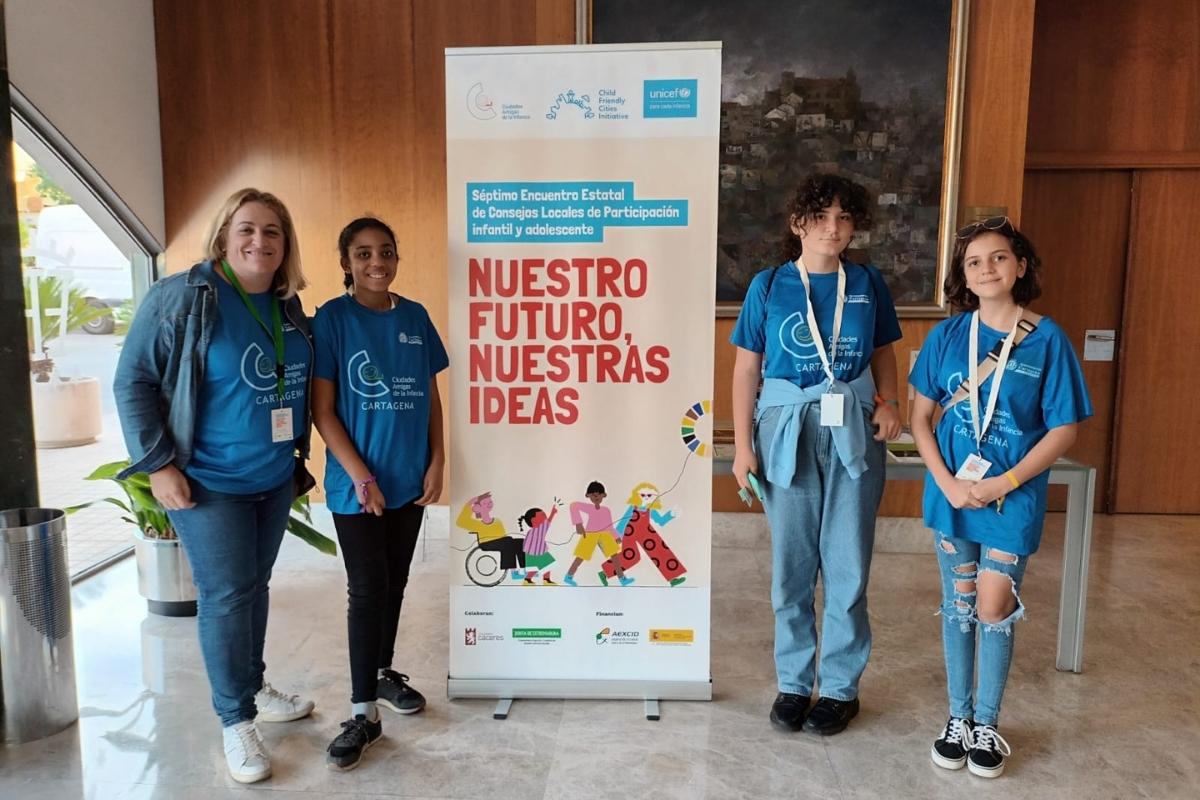 Representantes del Consejo Municipal de Infancia y Adolescencia de Cartagena participa en el VII Encuentro Estatal de Consejos Locales de Participación Infantil y Adolescente