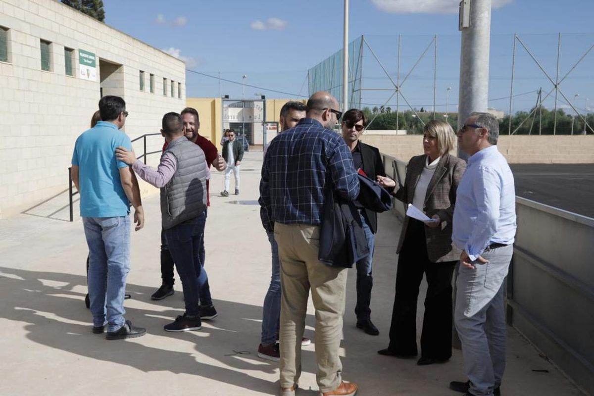 Visita de la alcaldesa, Noelia Arroyo, a las obras del Plan Csped de La Aljorra