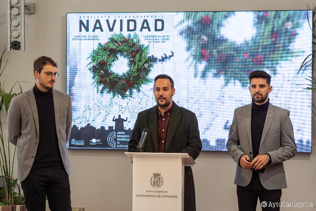 Presentación del Concierto Extraordinario de Navidad de la Joven Orquesta Sinfónica de Cartagena