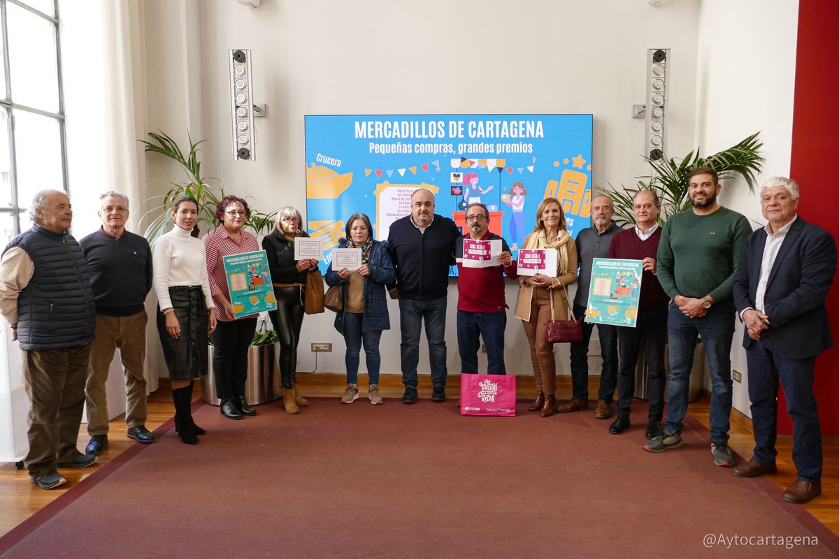 Los ganadores del sorteo navideo de los mercados ambulantes de Cartagena