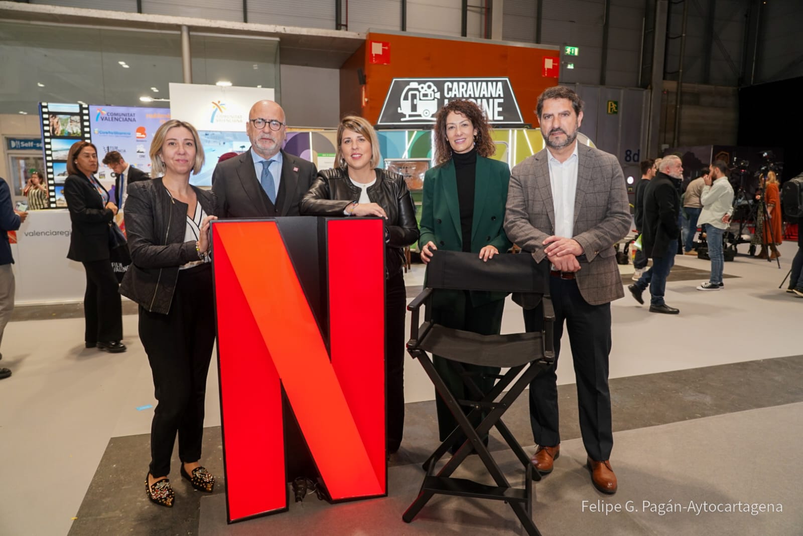 La alcaldesa se rene con Carlos Rosado, presidente de la Spanish Film Commission y Esperanza Ibez, directora de Relaciones Instituciones de Netflix Espaa en Fitur