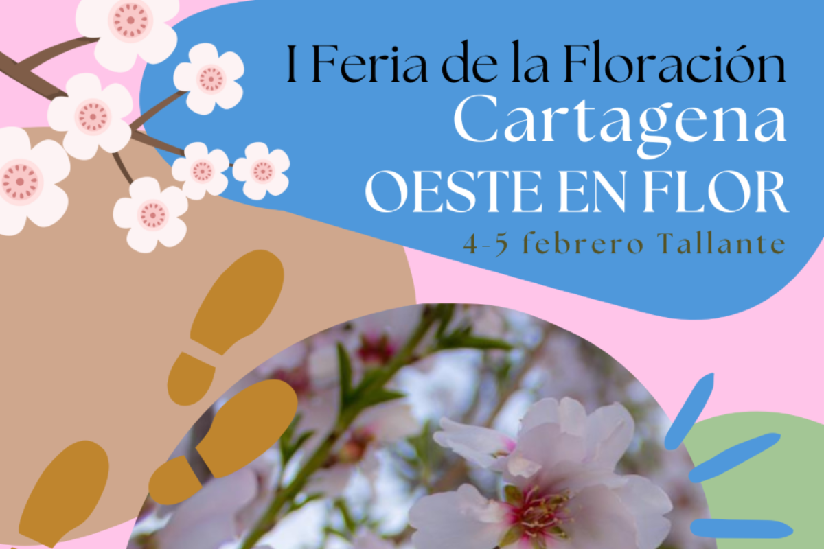 Cartel I Feria de la Floración Cartagena Oeste en Flor