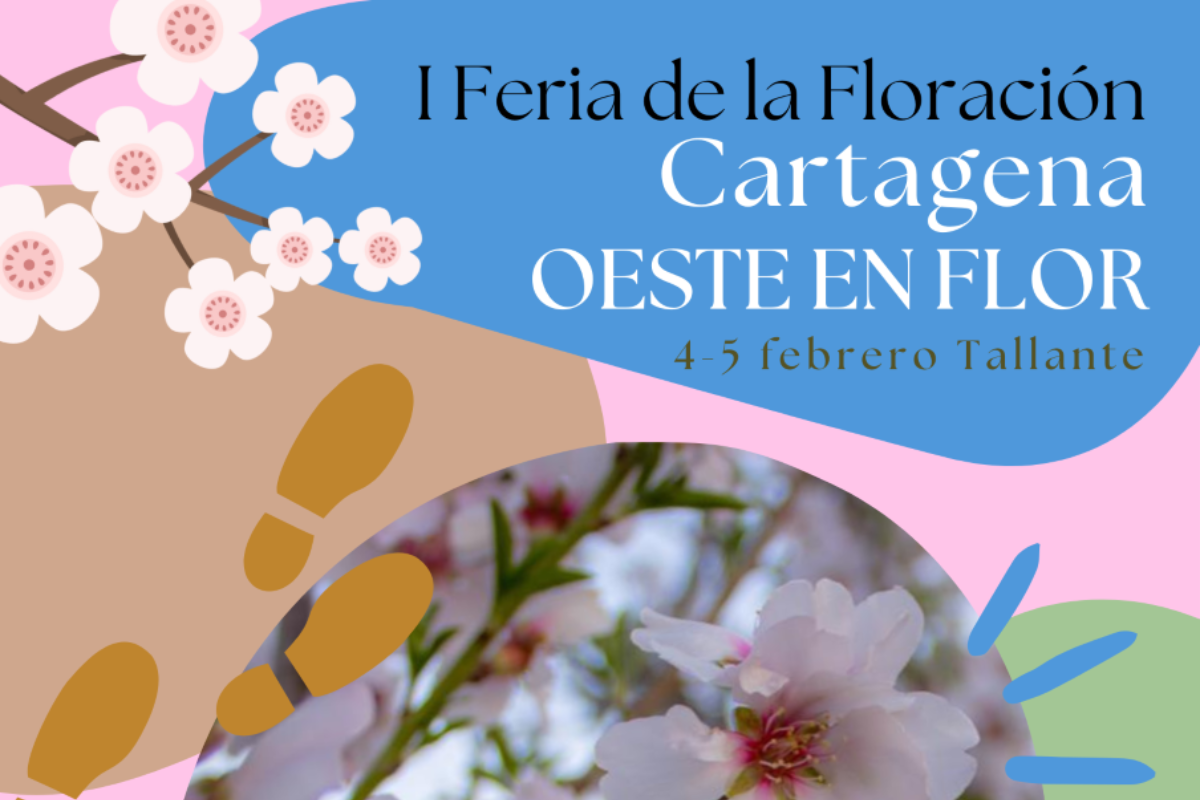 Cartel I Feria de la Floracin Cartagena Oeste en Flor