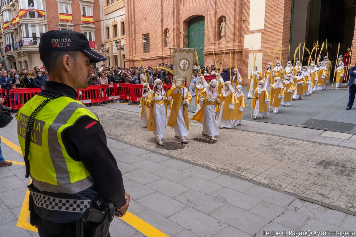La Policía Local, durante las procesiones de Semana Santa