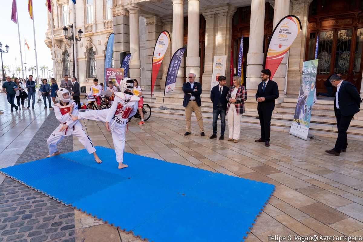 Cartagena acoge los campeonatos de España de selecciones territoriales en edad escolar de Taekwondo y Ciclismo