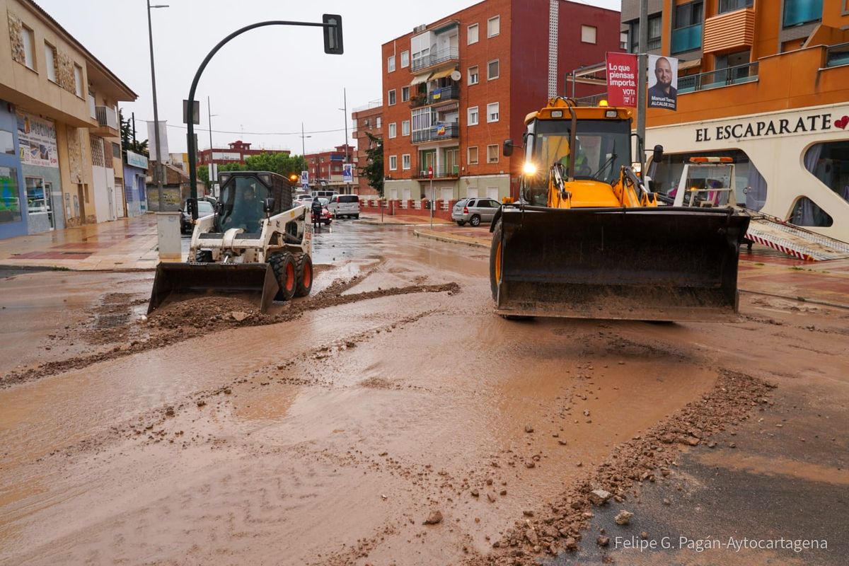 Incidencias por las fuertes lluvias en Cartagena