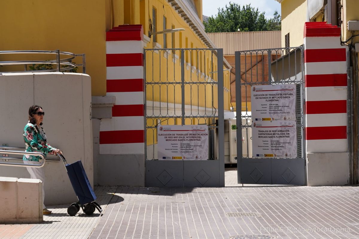 Obras del parking del Mercado de Santa Florentina