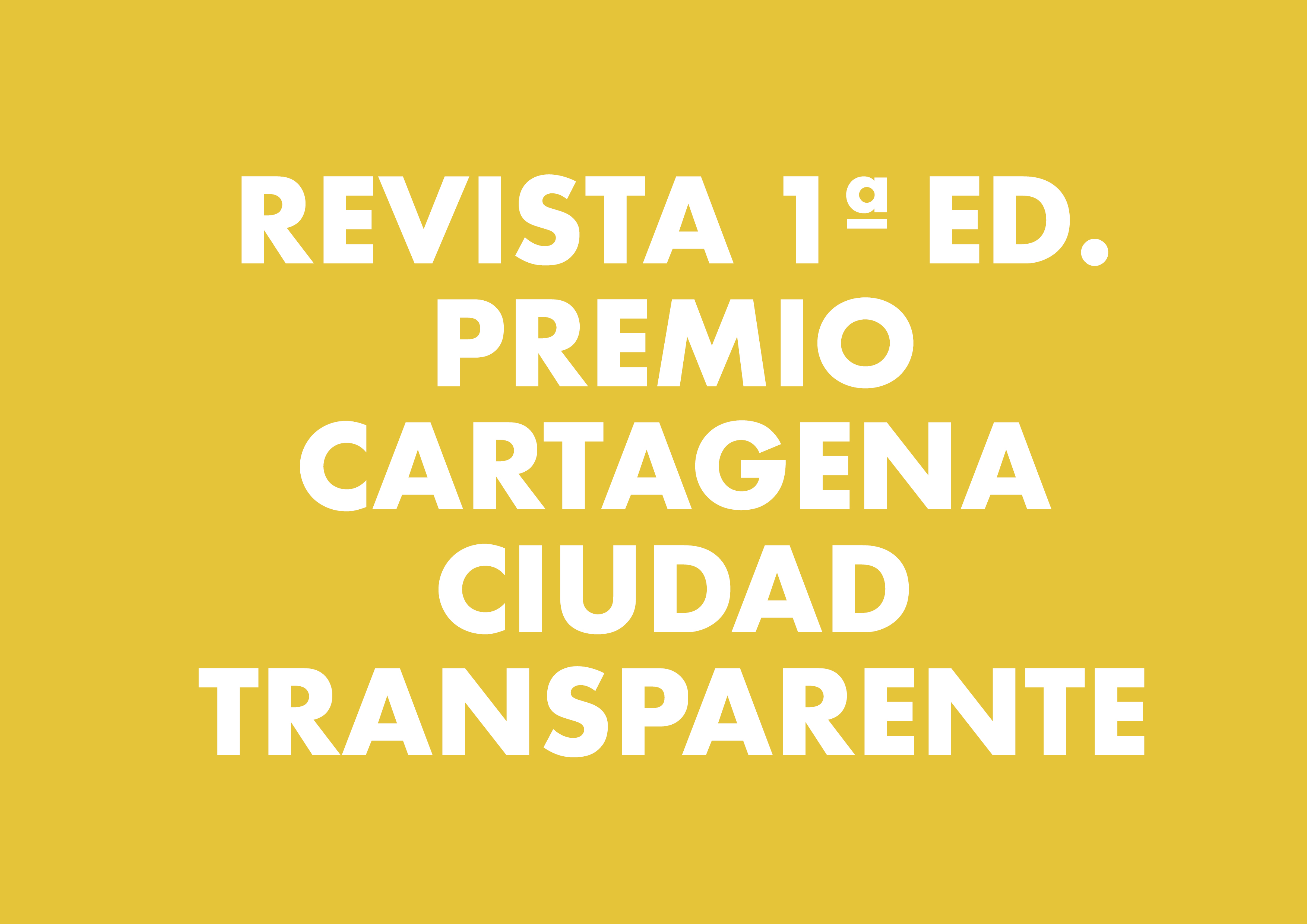 1ª ed. Premio Cartagena Ciudad Transparente