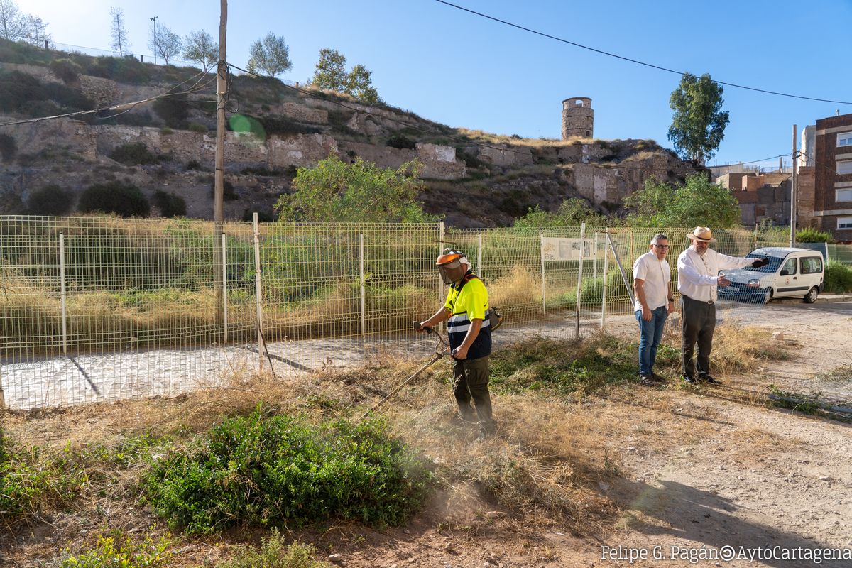 Trabajos de limpieza y conservación preventiva de yacimientos arqueológicos en la Morería Baja