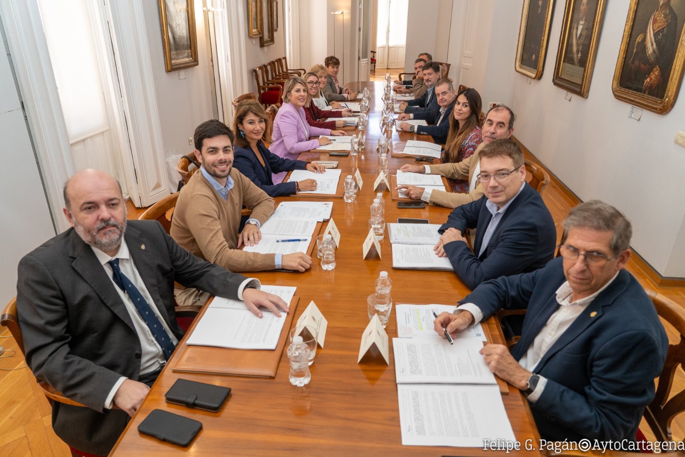 Celebracin del Consejo de Administracin de Cartagena Puerta de Culturas, que ha estado presidida por la alcaldesa, Noelia Arroyo, este lunes, 30 de octubre