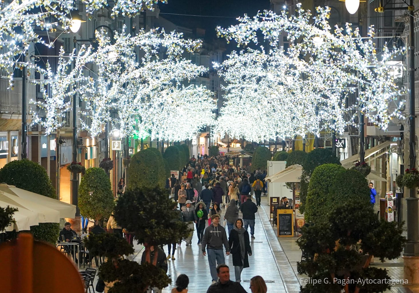 Luces de Navidad en Cartagena