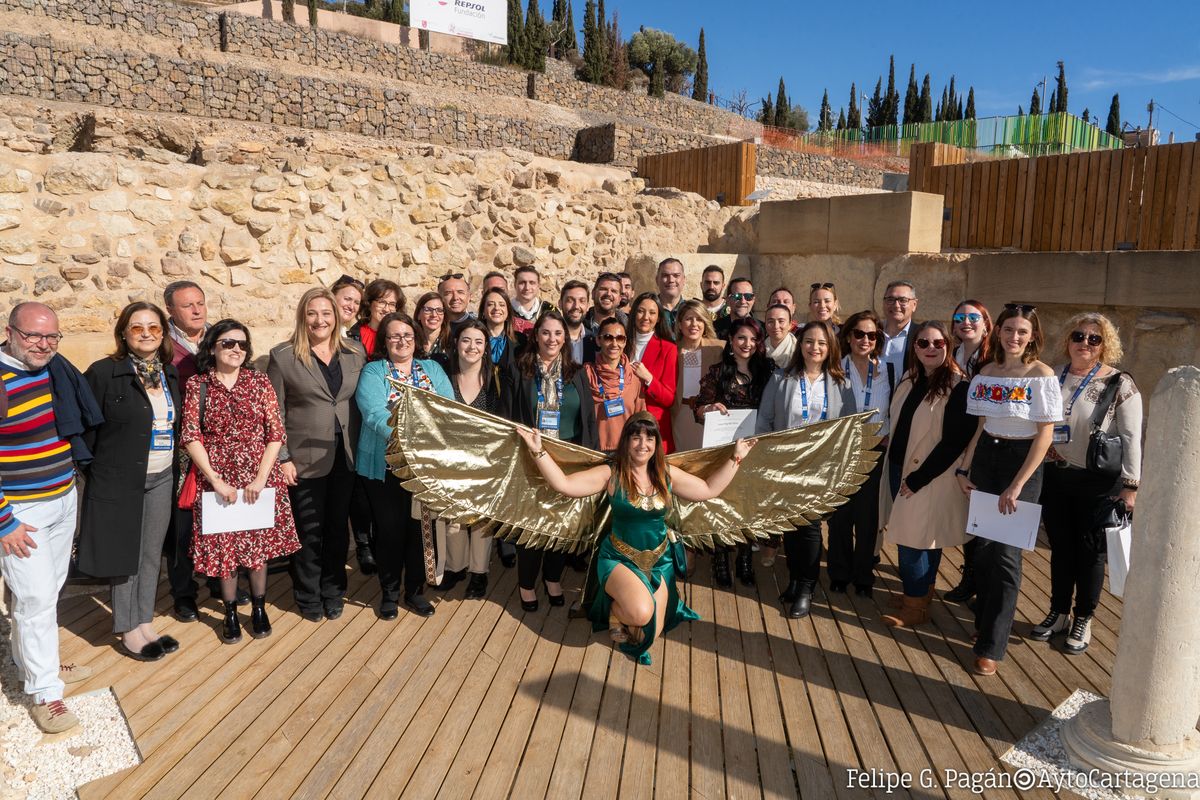 Acto por el Da Internacional de Gua de Turismo en el Barrio del Foro Romano