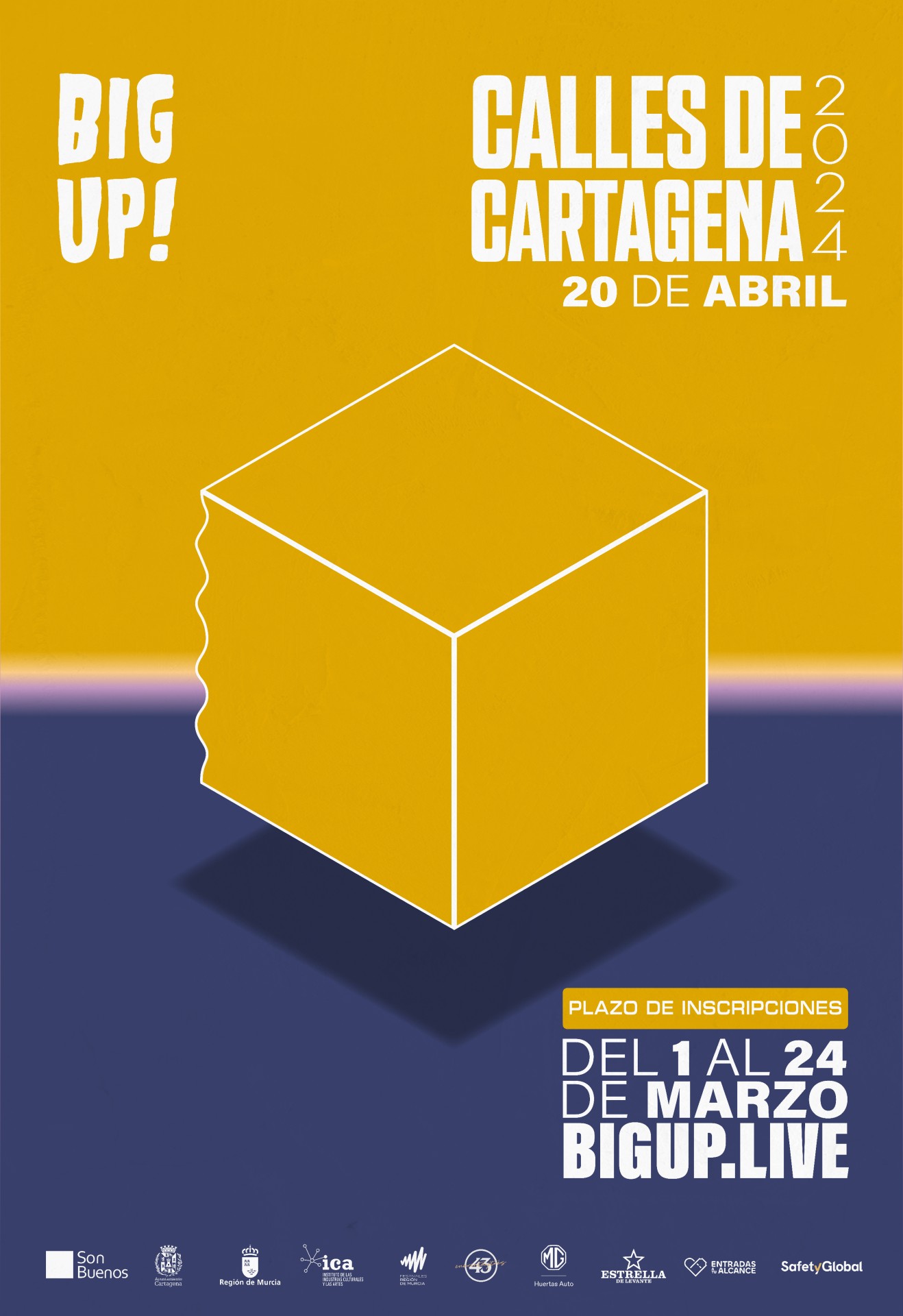 Cartel Big Up! Calles de Cartagena
