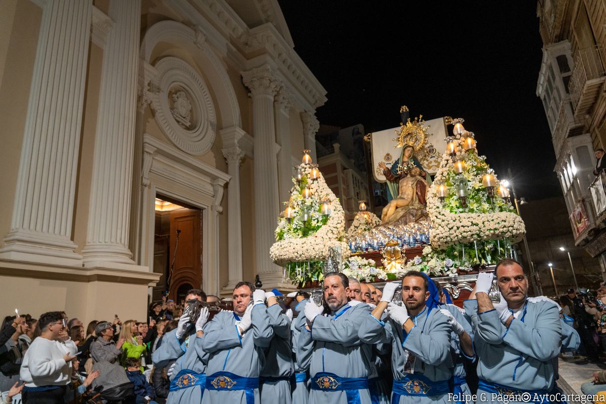 La Virgen de la Piedad, en la procesin del Lunes Santo de 2023