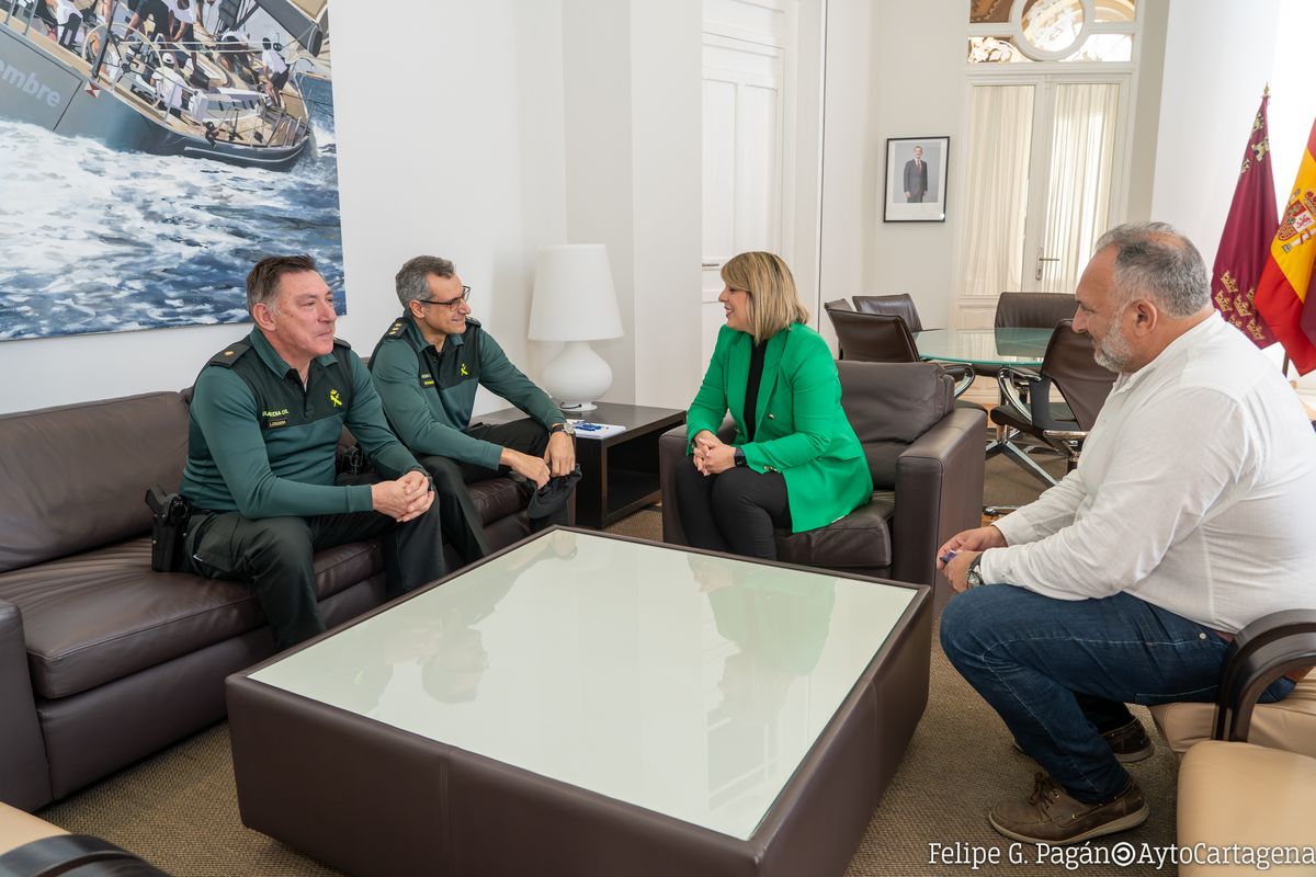 Visita del nuevo coronel jefe de la Guardia Civil de la Regin de Murcia, Francisco Pulido