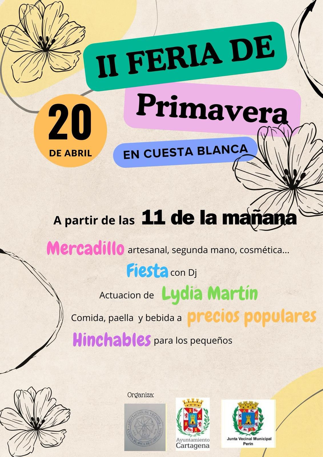 Cartel de la Feria de Primavera de Cuesta Blanca