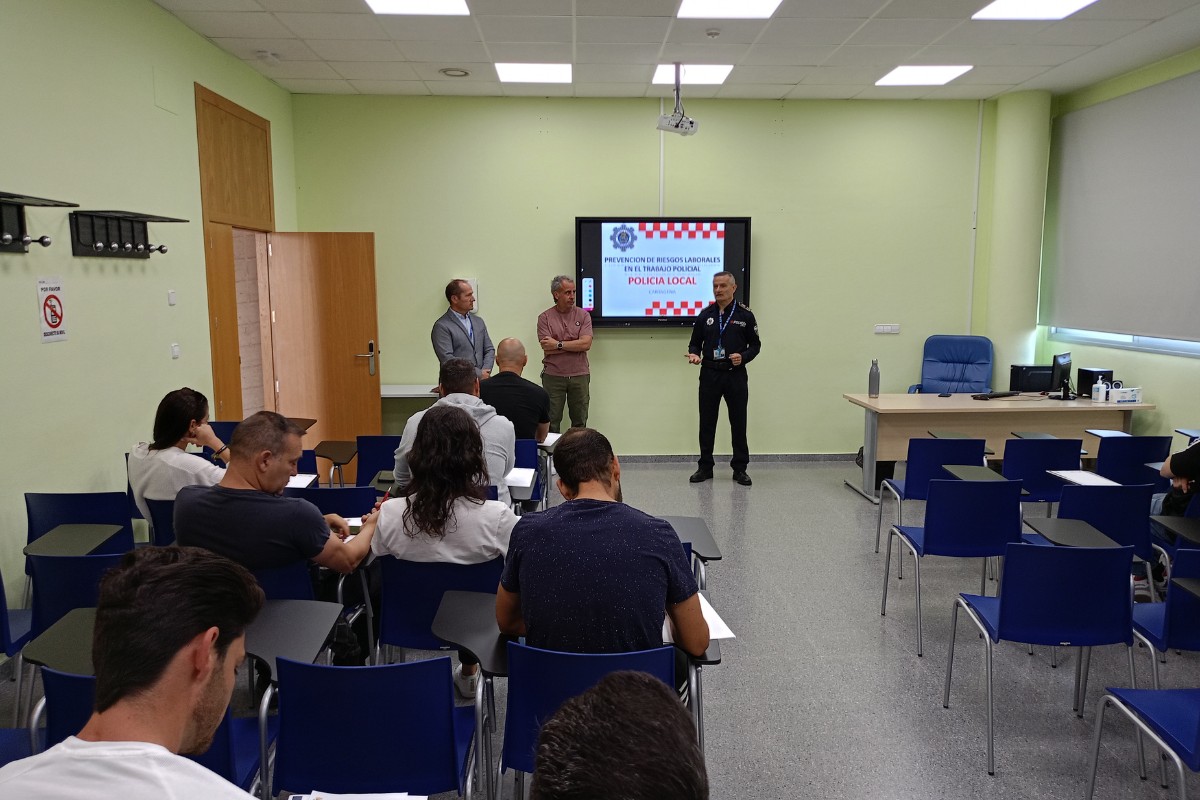 Curso de prevencin de riesgos laborales en la Polica Local de Cartagena.