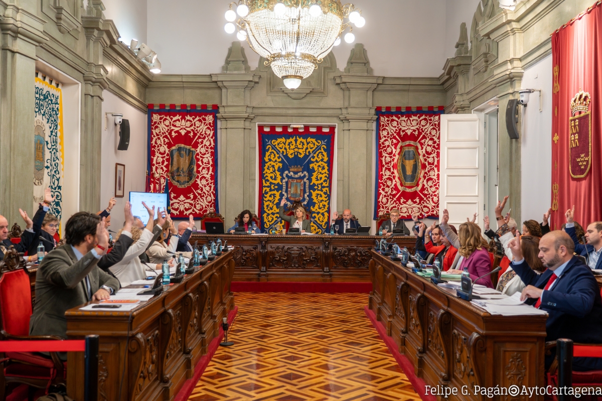 Pleno ordinario del Ayuntamiento de Cartagena, 25 de abril de 2024.