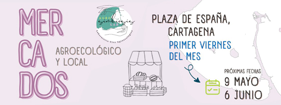 Mercado de productos agroecolgicos, este viernes en la plaza de Espaa