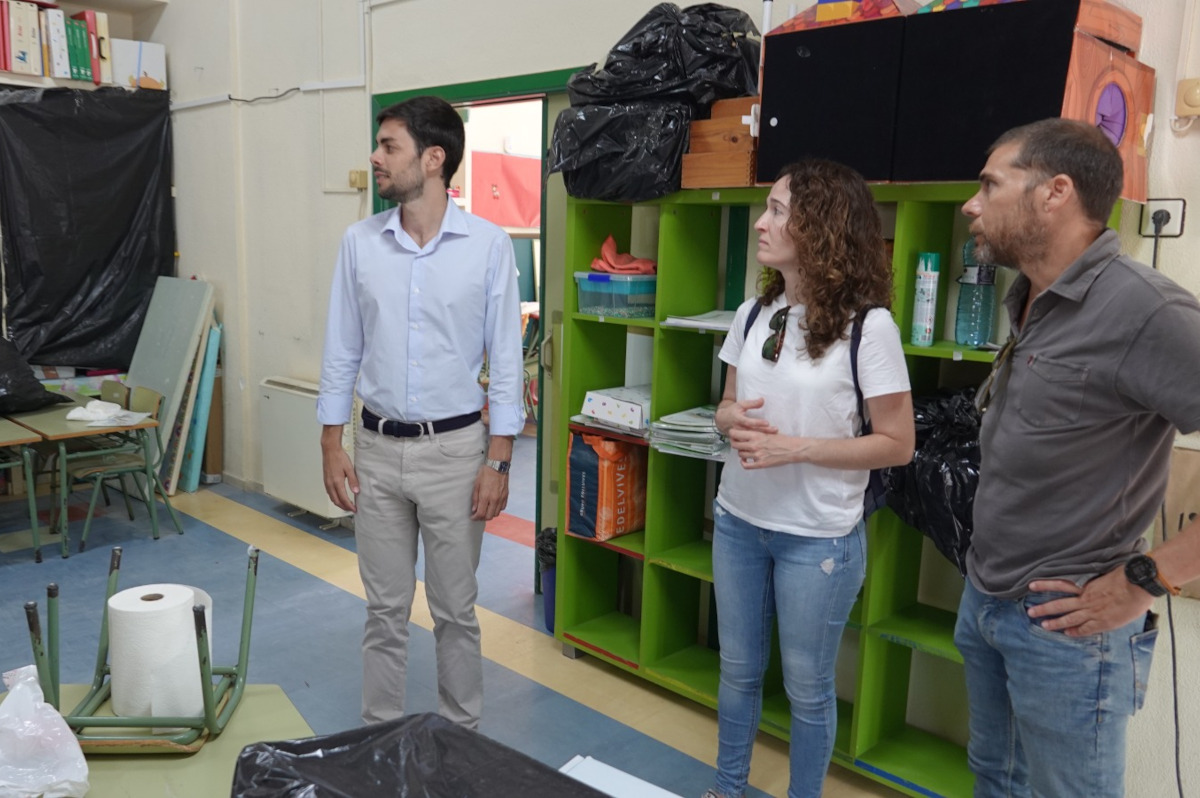 Visita del concejal de Educación a las obras en colegios durante el verano