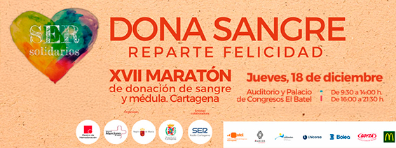 Marat�n de donaci�n de sangre el jueves 18 de diciembre en El Batel