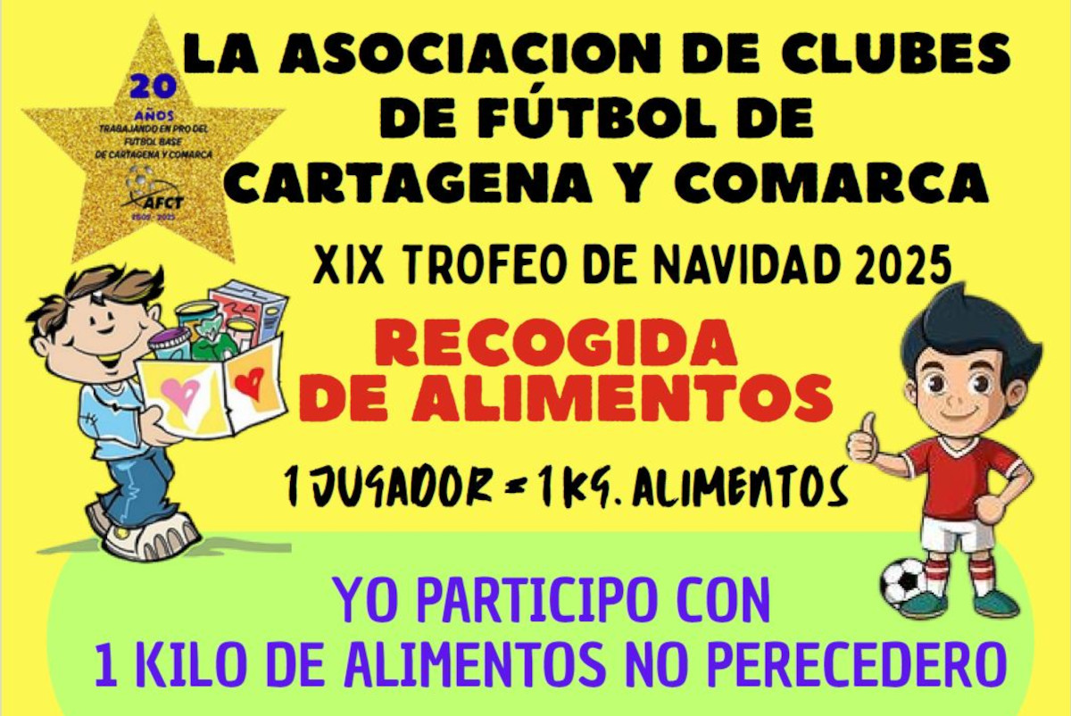 Solidaridad y Deporte de nuevo de la mano en el XIX Trofeo de Navidad de fútbol base de la AFCT
