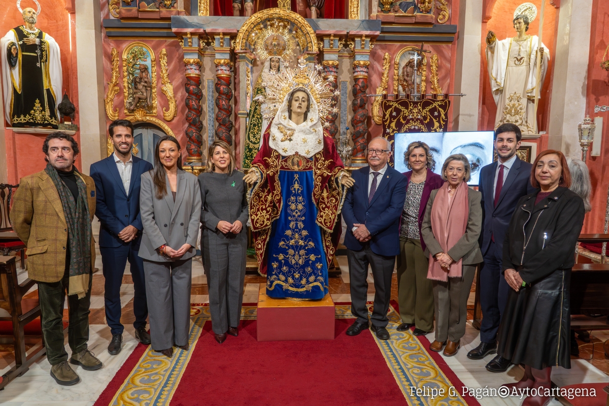 La Virgen del Primer Dolor regresa a Cartagena con imagen renovada tras su paso por el Centro Regional de Restauración
