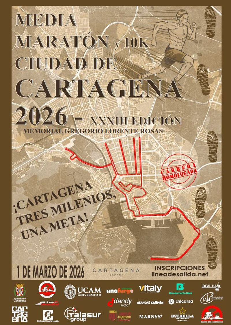 XXXIII Media Marat�n y 10K Ciudad de Cartagena Memorial �Gregorio Lorente Rosas�