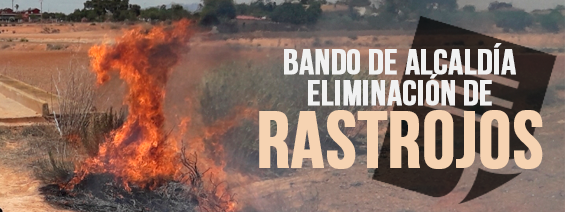 Bando de Alcald�a de eliminaci�n de rastrojos 2026