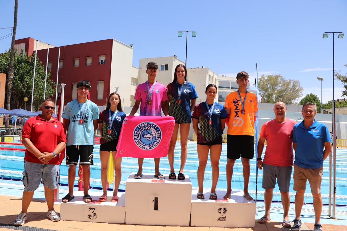 Destacada actuación del Club Natación Marina Cartagena en el Campeonato Regional Absoluto de Verano