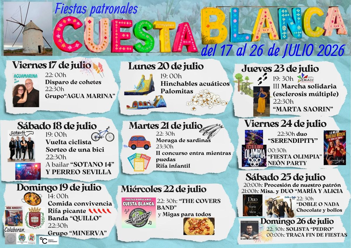 Fiestas en Cuesta Blanca 2026