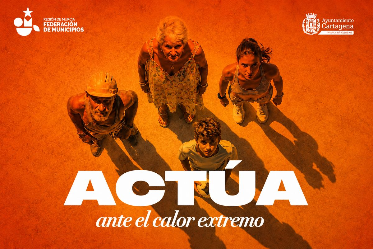 Cartagena activa, junto a la FMRM, la campaña local del proyecto europeo HEATSAFE para prevenir los efectos del calor extremo hasta mediados de agosto