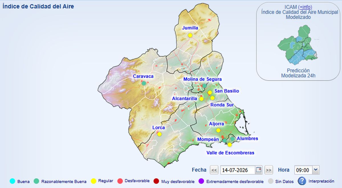 Activado el umbral de información por partículas en La Aljorra
