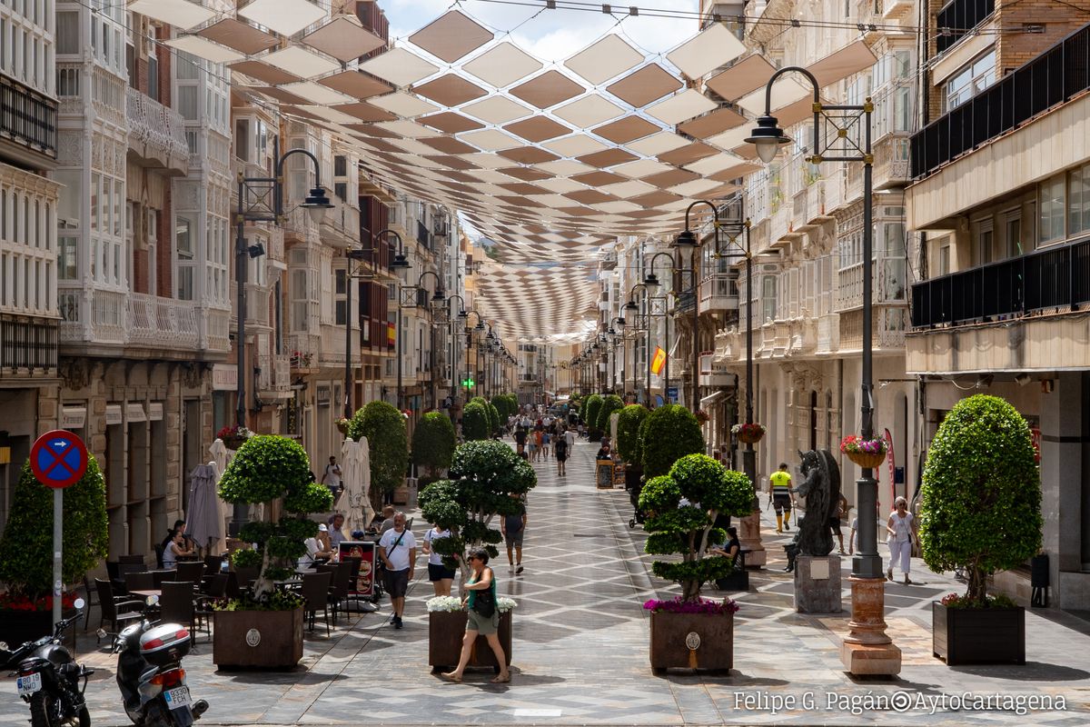 Proyecto Teselas de sombra en la calle del Carmen