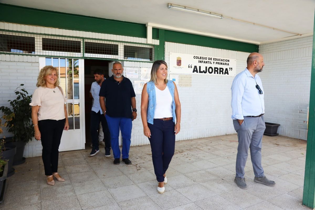 Visita de la alcaldesa, Noelia Arroyo, al nuevo colegio de La Aljorra. Imagen de archivo