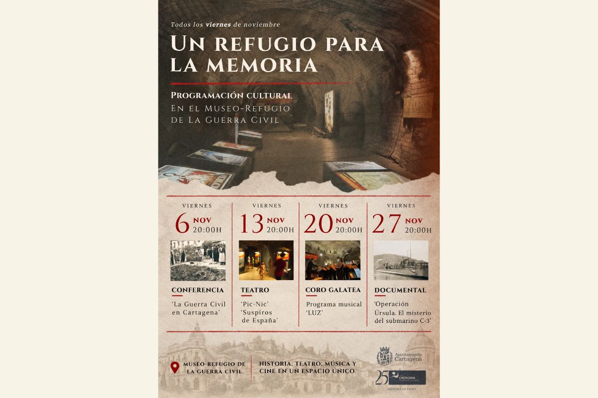 'Un refugio para la memoria' reúne historia, teatro, música y cine en el Museo-Refugio de la Guerra Civil